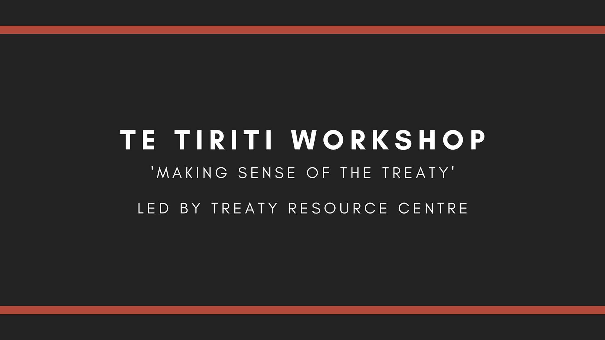 Te Tiriti Workshop – July 2020